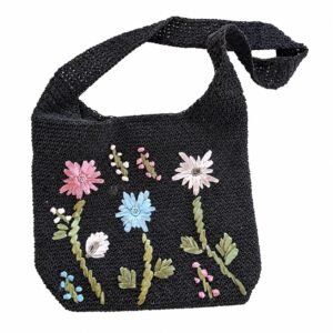 Crochet shoulder bag · Black · 84481
