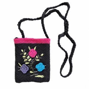 Crochet crossbody bag · Black · 94391