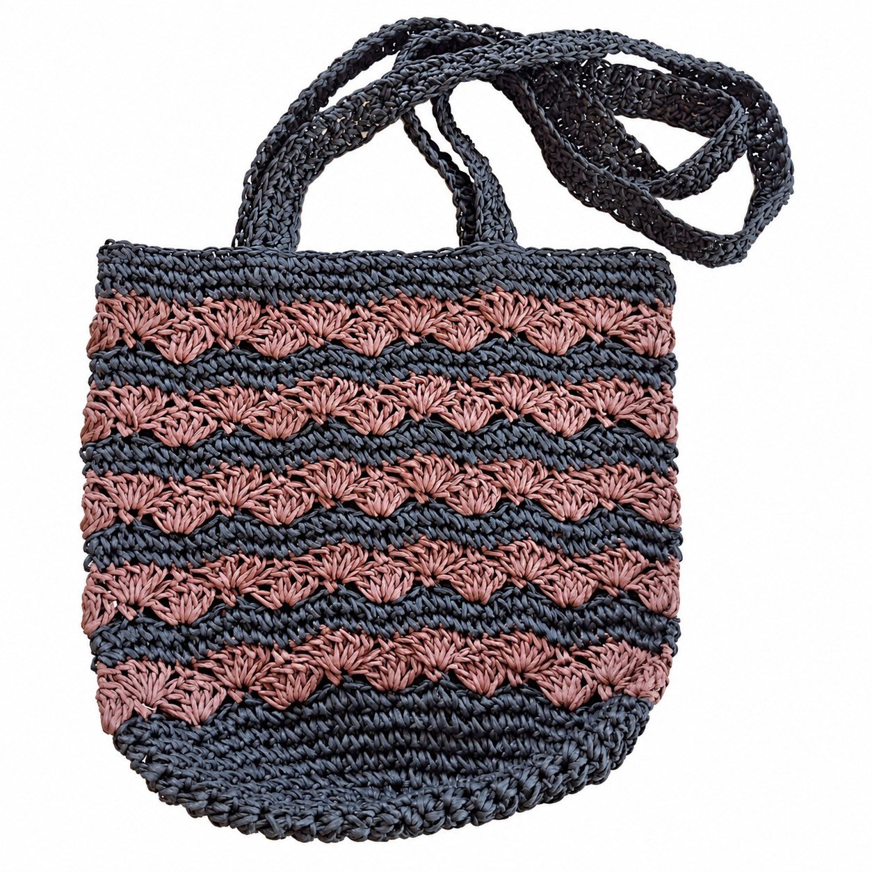 Crochet tote · Black / brown · FY2-353C