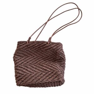 Chevron-weave shoulder bag · Brown · FY2-608C