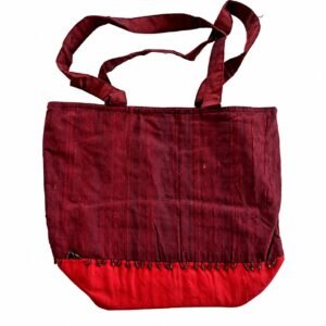 Shantung tote · Burgundy