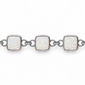 Square opal link bracelet · 285E