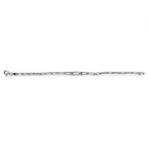 Slim bar link bracelet, white opal · 285G