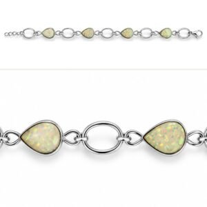 Teardrop opal link bracelet · 285GA
