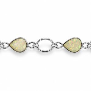 Teardrop opal link bracelet · 285GA
