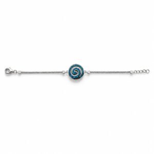 Spiral disc bracelet, large, blue opal · 294A-SB