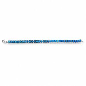 Square opal tennis bracelet, blue opal · 299I-SB