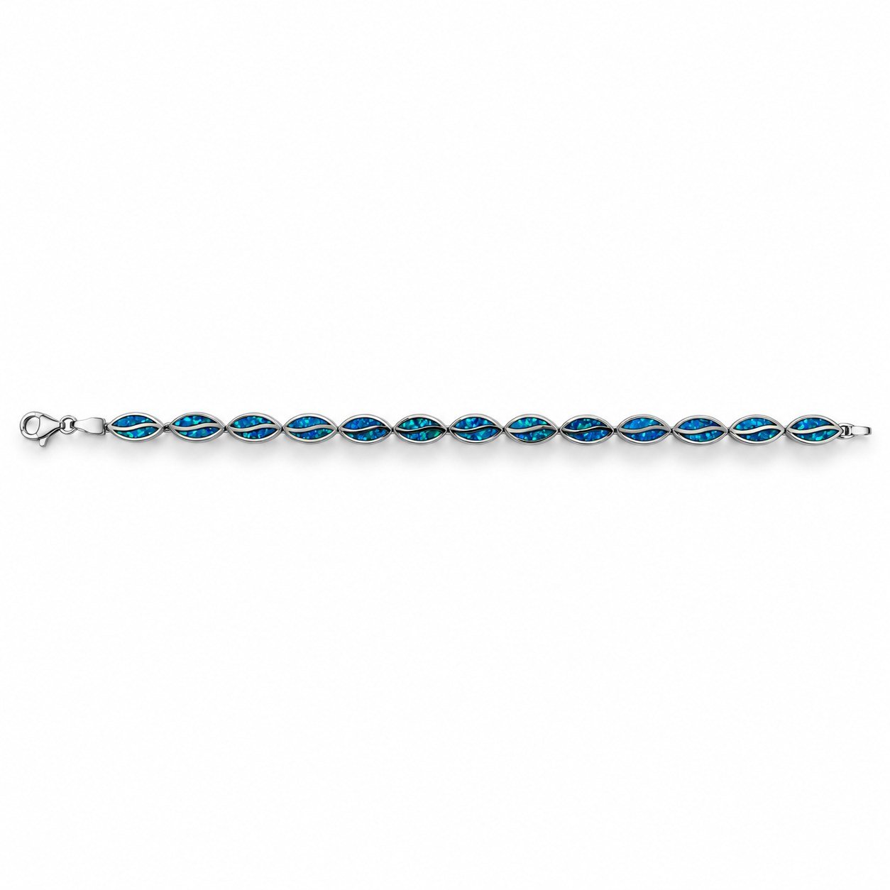 Marquise opal link bracelet, blue opal · 306F