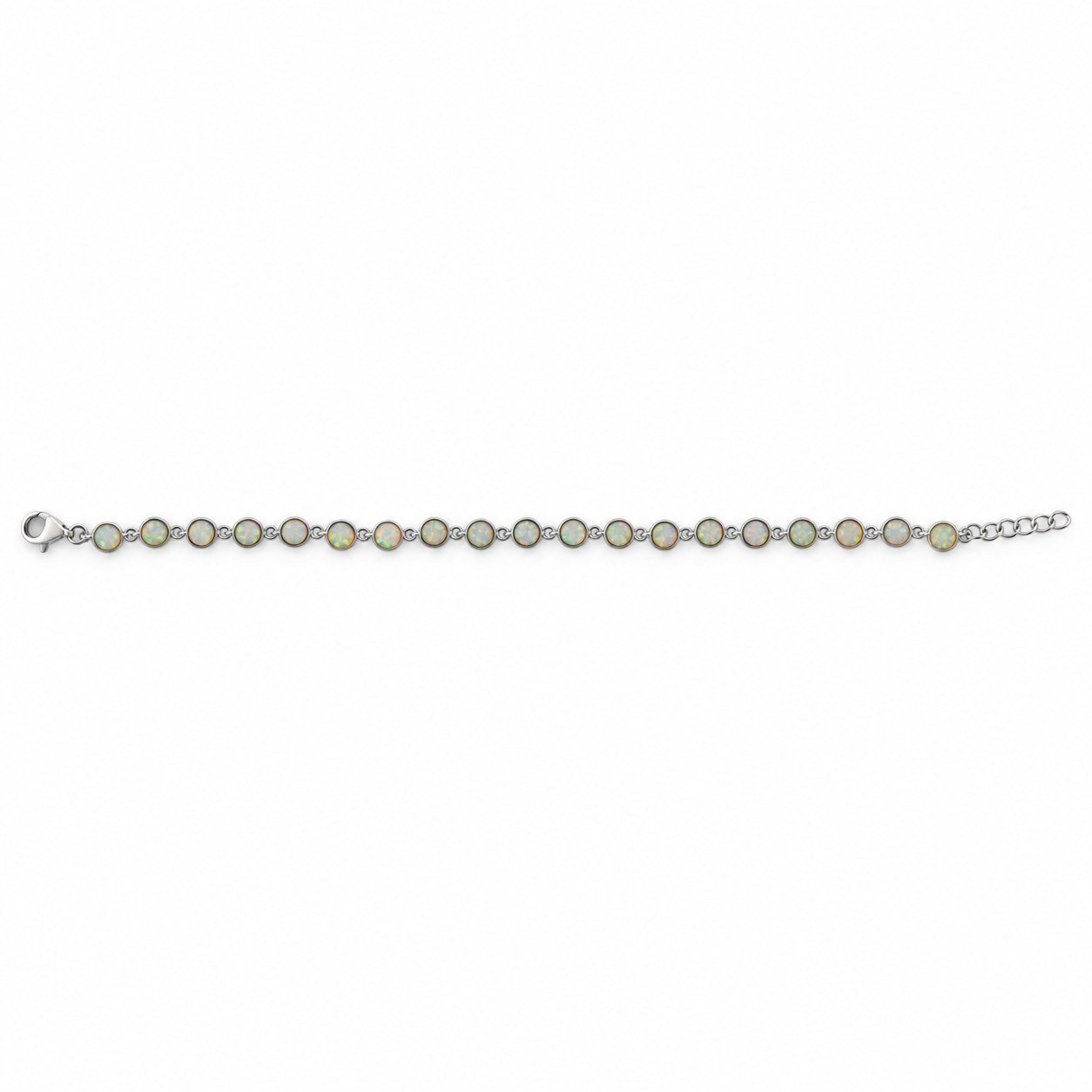 Round opal link bracelet · OP184