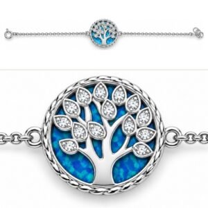 Tree of life bracelet, blue opal · OP32