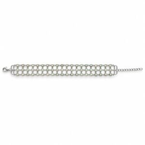 Triple-row opal bracelet, white opal · OP5