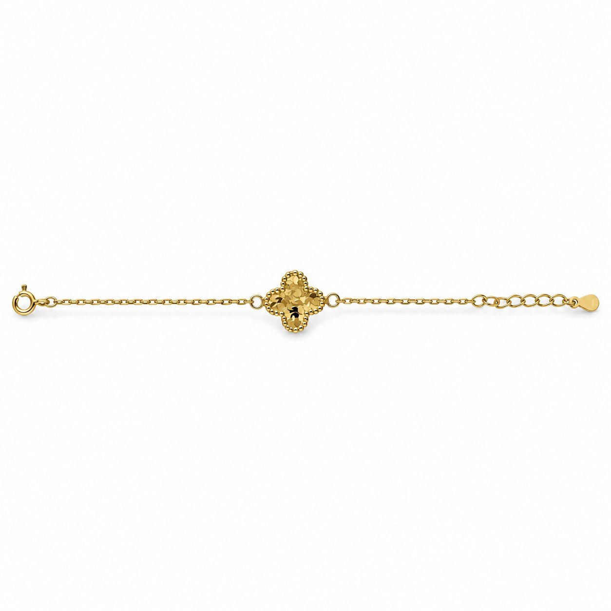 Four-leaf clover chain bracelet, gold-plated · V59-G