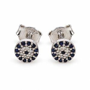 Small evil eye pavé stud earrings · OP138