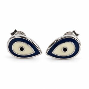 Teardrop evil eye stud earrings · OP291B