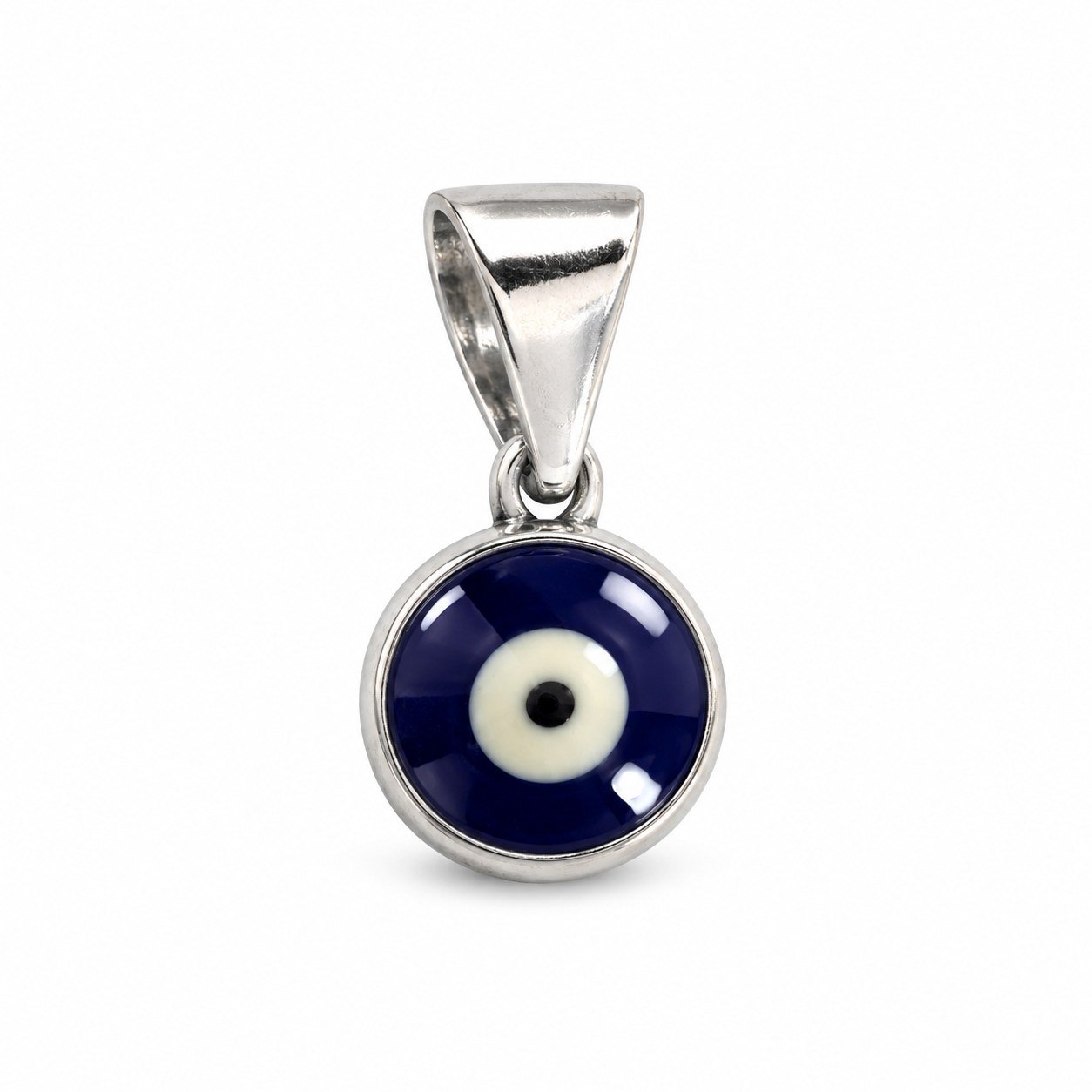 Round evil eye enamel pendant · OP281P