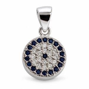 Round evil eye pavé pendant · OP282P