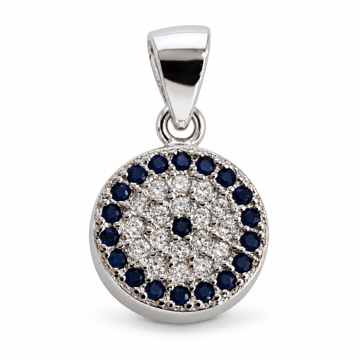 Round evil eye pavé pendant · OP282P